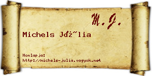 Michels Júlia névjegykártya